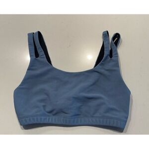 Onzie Flow Blue Sportsbra Back Size M L Work Out Yoga Double Shoulder Strap